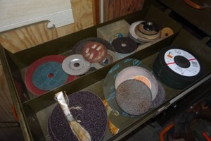 Contents of Drawer - Grinding and Cut-Off Wheels