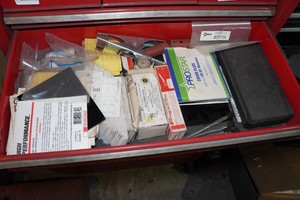 Contents of Drawer - Cover Plates, Plasma Cutter Consumables