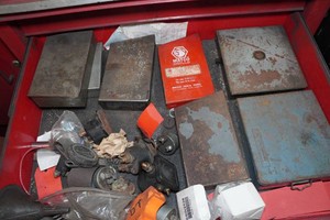 Contents of Drawer - Drill Bits, Car Parts