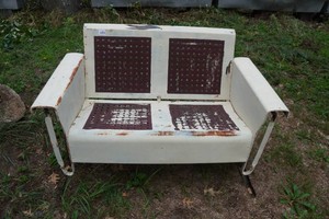 Vintage Metal Porch Glider Chair