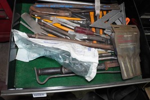 Contents of Drawer - Scrapers, Pry Bars