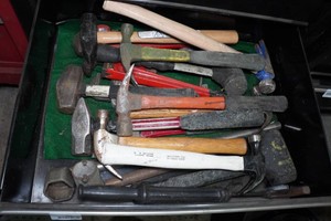 Contents of Drawer - Hammers