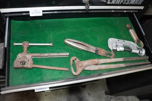Contents of Drawer - Flaring Tool, Pipe Cutter