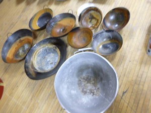 9 Woks and Mixing Bowl