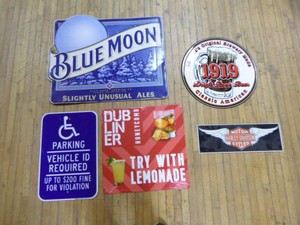5 Metal Signs
