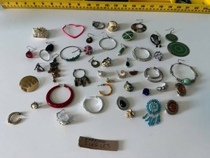 Large Assorted Single Earrings Mixed Lot