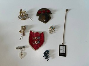 VTG Costume Jewelry - Assorted Brooches & Pendants