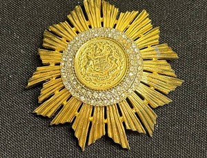 Vintage Brooch - Denicola Gold-Tone Rhinestone Sunburst