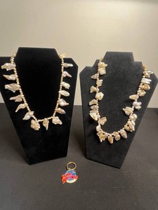 ShellPearl Necklaces & Planet Hollywood Keychain Mixed Lot