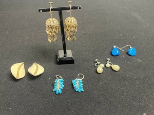 VTG Costume Earrings - Laurel Burch, Marvella & Mixed Styles (Lot of 5)