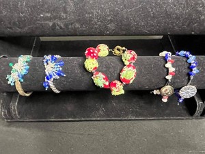 Beaded Bracelets - Colorful VTG Glass-Style Jewelry Mixed Lot (Lot of 5)