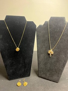 VTG Jewelry Sets - Beautiful 18K GF Necklaces & w Matching Earrings