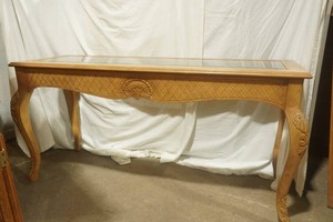glass top sofa table 54x18x27