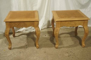 Pair of Vintage French Louis XV Style Side Table 18x18x18