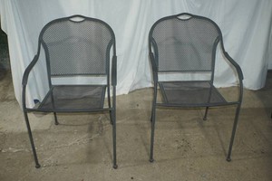 Pair of Metal Outdoor Chairs