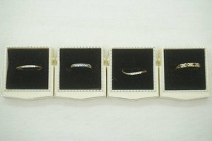 group of rings with stones