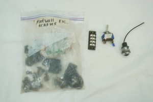 1967 Pontiac fire wall screws etc., toggle switch, connector block and more