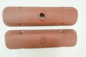 one pair of vintage Pontiac small block engine valve covers in nice condition. Cleaned and in primer