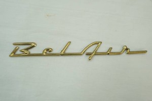 1957 Belair script in gold tone