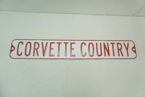 metal Corvette Country sign 36 x 6