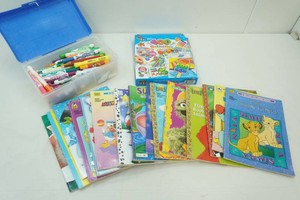 variety of color books (some pages already done) and Cra-z-art markers