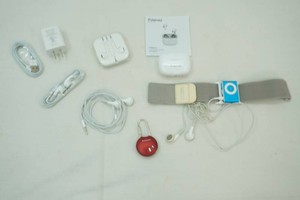 Polaroid ear buds, Apple ear buds, Apple iPod Shuffle, and more