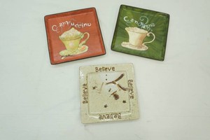 3 ceramic serving plates