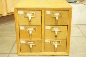 6 drawer cabinet filled with nuts and bolts of many sizes 14 x 19 x 13