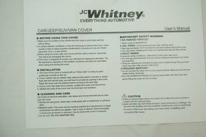 JC Whitney XL car cover 161 - 176 does have a couple small holes