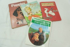vintage childrens books including Charlie Brown, Blossom, Puppies and more