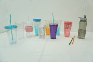 group of travel cups