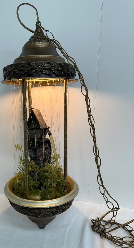 Vintage Grist Mill Oil Rain Lamp