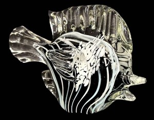 Glass Fish Sculpture - Murano-Style Art Glass