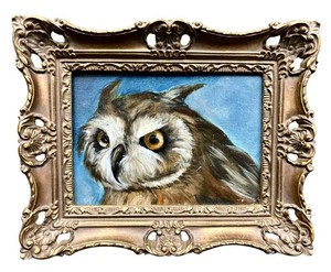 Original Framed Painting - Sharon Ulrich Owl Framed