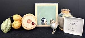Decorative Home Decor Mixed Lot - Byrd, Moore, Fruit & Plaques