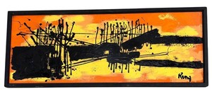 Mid-Century Original Abstract Painting by Reng
