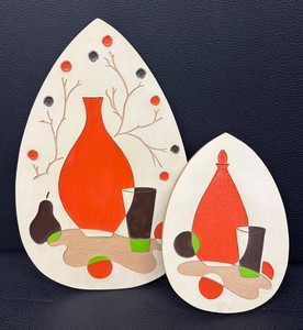 Pair of Mid-Century Decorative Wall Plaques