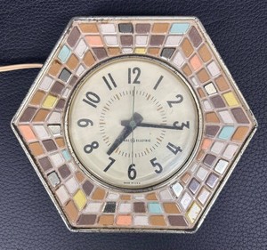 Vintage General Electric Faux Mosaic Wall Clock