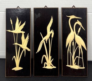 Trio of Vintage West German Waterfowl Plaques