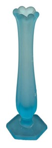 Vintage Westmoreland Blue Satin Glass Bud Vase