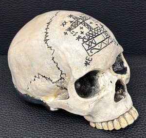 Ebros Erzulie Freda Veve Talisman Tattoo Skull Sculpture