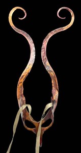 Abstract Vintage Copper Metal Mask