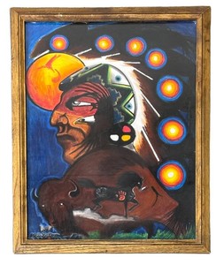 Indigenous Warrior Artwork by Kevin Poor Bear
