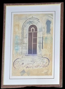 Etching - M. J. Wells Facade II Artists Proof Framed