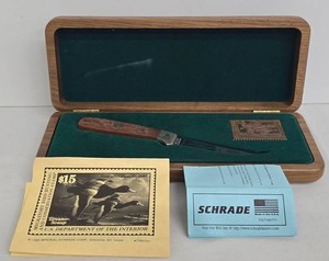 Commemorative Limited Edition Knife & Duck Stamp Set - Vintage Schrade 19992000