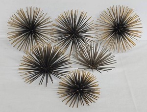 Mid-Century Modern Atomic Starburst Wall Sculptures - 6-Piece Set