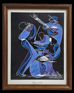 Framed Artwork - Blues It II Signed Carlton Hardy