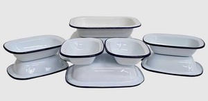 Enamel Bakeware Pie Dish Set - Lakeland (Lot of 9)