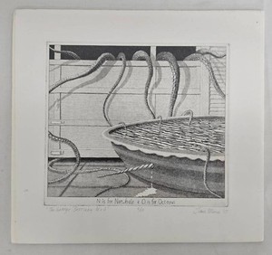 DB - James Munce Signed Intaglio Etching N is for Narwhale and O is for Octopus Ed. 960