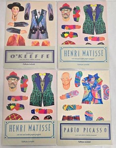 Paper Puppet Kits - Wini Tapp Matisse, Okeeffe & Picasso (Lot of 4)